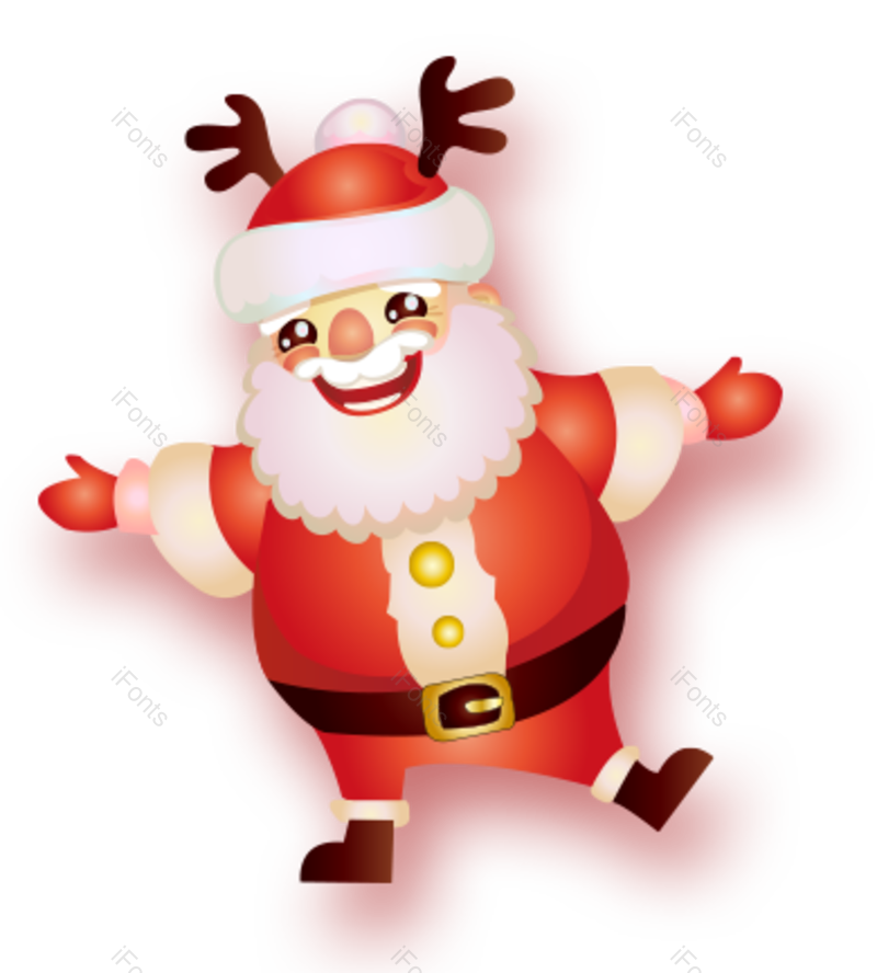 节日图片,元旦元素,圣诞老人PNG,老人免抠素材